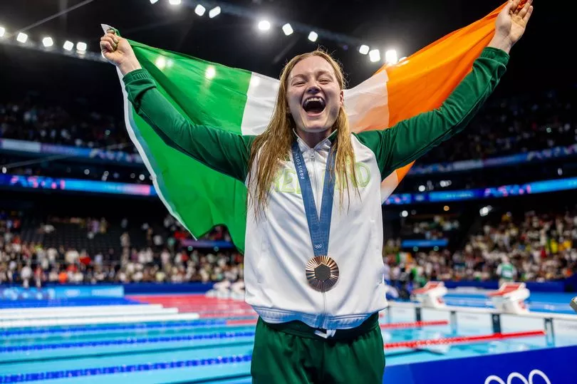 Ireland’s Mona McSharry celebrates with her bronze medal (Image: ©INPHO/Morgan Treacy)