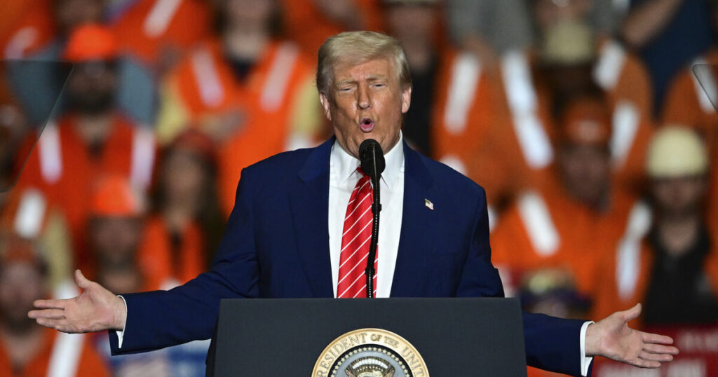 Trump says he is going to double tariffs on foreign steel from 25% to 50%
