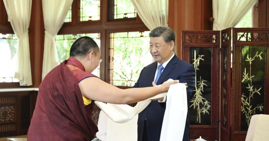 Beijing-appointed Panchen Lama holds rare meeting with Chinese leader