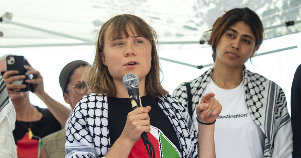 Climate activist Greta Thunberg joins aid ship sailing to Gaza