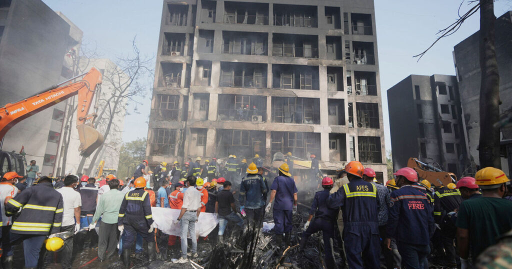 Rescuers scour buildings after Air India plane crash kills over 240