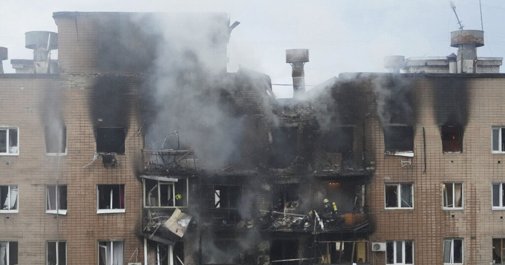 Russian drones and missiles target Ukrainian city of Kharkiv
