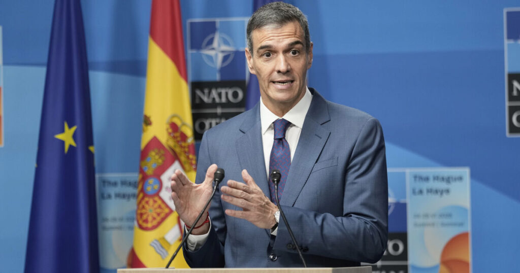 Spain’s leader sticks by decision to break with Nato on defence spending