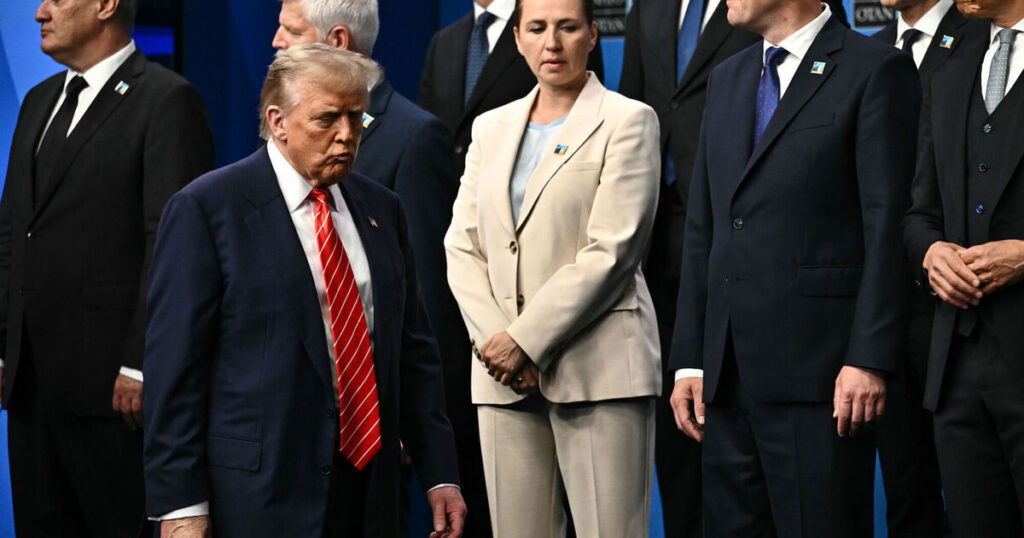 Trump backs Nato defence pact as alliance sets new 5% GDP military spending goal