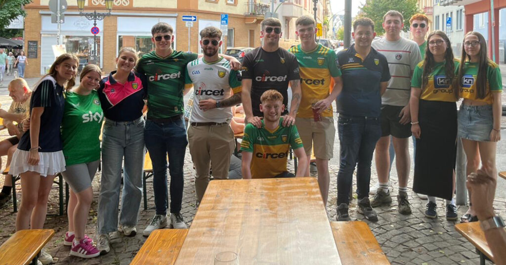 Cleaning crew in Frankfurt cheering for Donegal's sweep to victory!