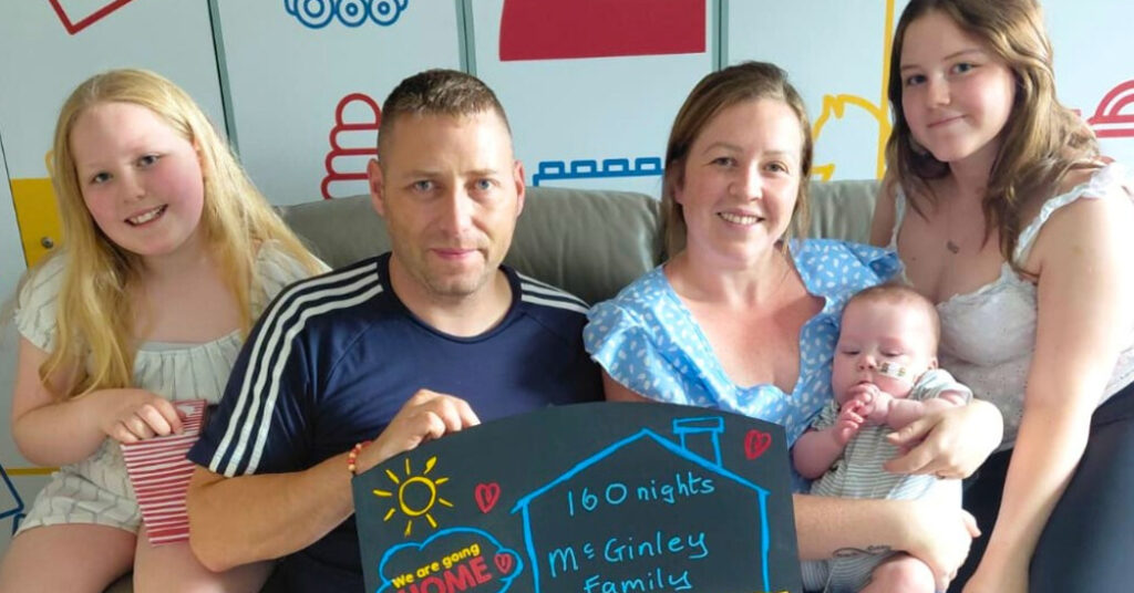 Delight as little fighter Odhrán gets home from hospital