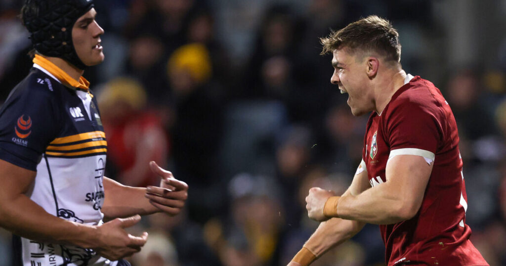 Five-try Lions better but still patchy as they beat gritty Brumbies