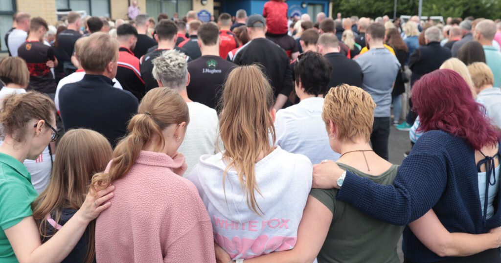 Hundreds gather at vigil for mother and children killed in Co Fermanagh shooting