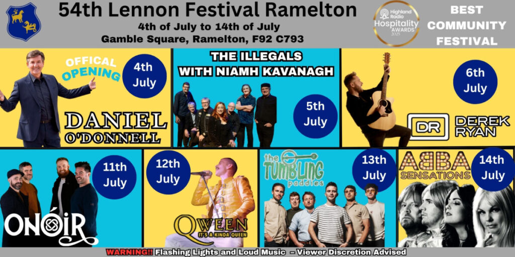 Massive Lennon Festival line-up features Daniel O'Donnell, Onóir, The Tumbling Paddies and more!