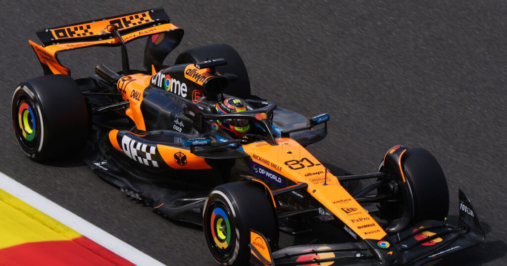 Oscar Piastri secures dominant pole position for Belgian Grand Prix sprint race