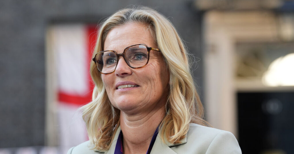 Sarina Wiegman urges more investment in women’s game at Downing Street reception