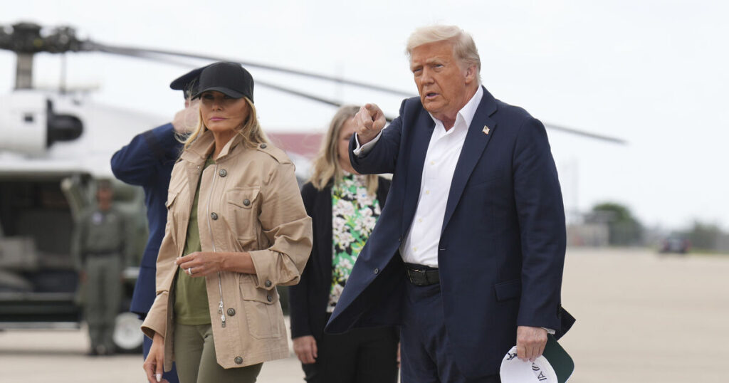 Trump visits Texas amid fears over his plans to scrap disaster relief agency