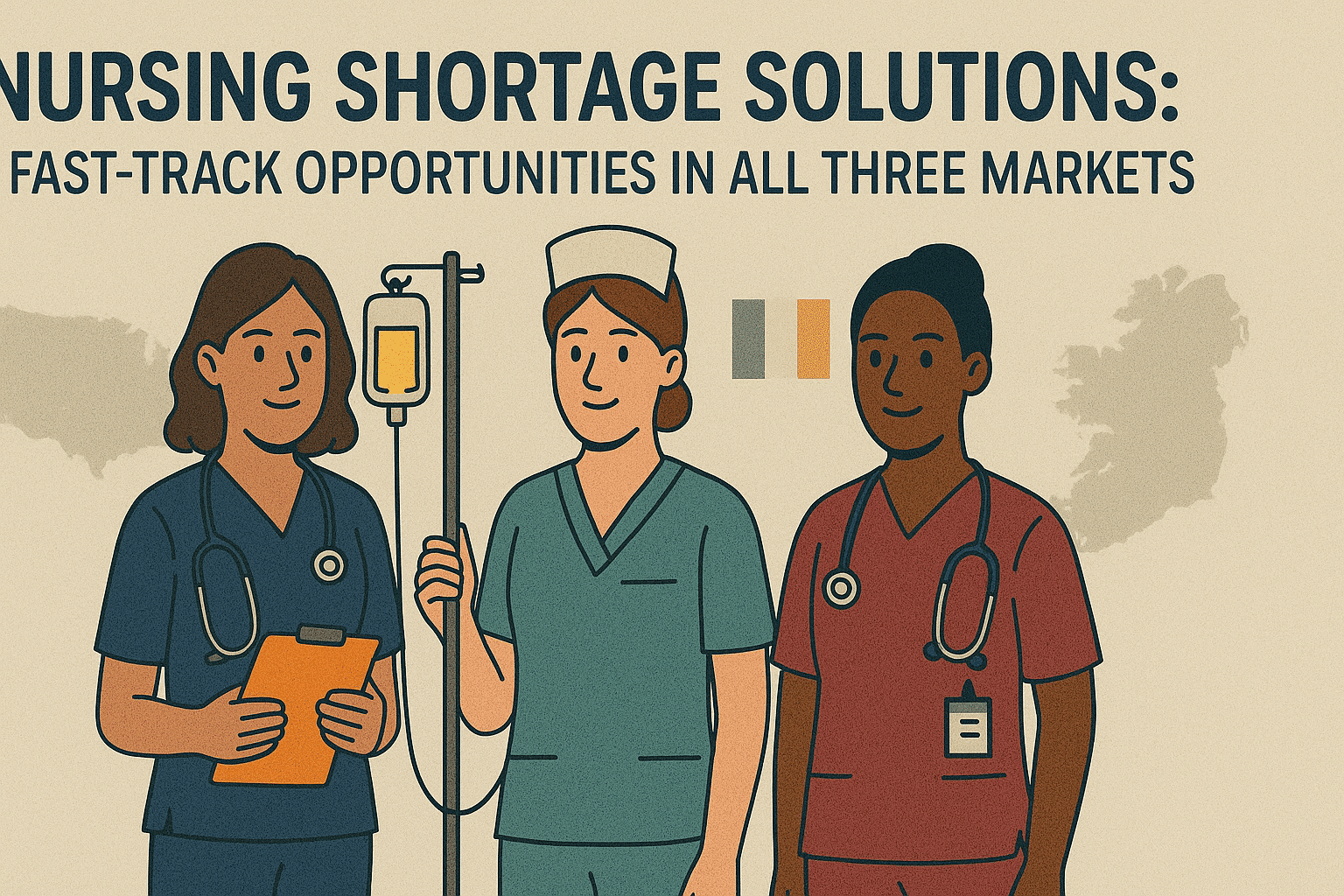 nursing shortage solutions fast-track opportunities diverse nurses healthcare settings USA UK Ireland career progression advanced practice