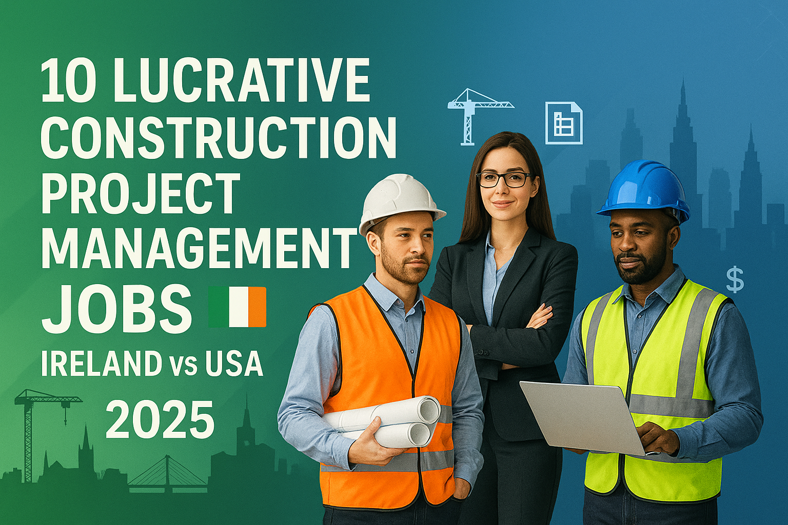 Construction project management jobs Ireland USA comparison professional workplace