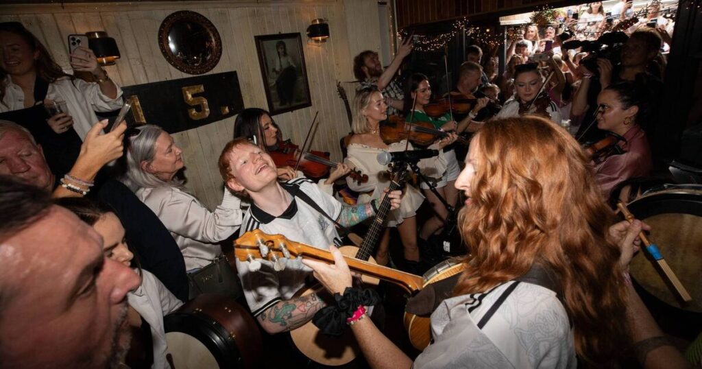 Ed Sheeran surprises fans in Wexford by playing secret gig at Fleadh Cheoil