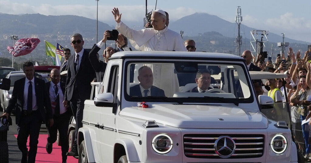 Pope Leo urges crowd of one million young Catholics to ‘spread enthusiasm and faith’