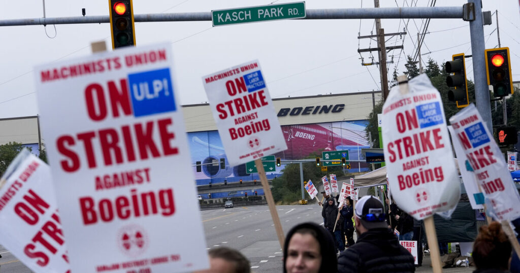 Thousands of Boeing workers who build fighter jets and weapons go on strike