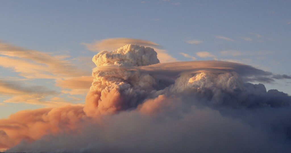 Wildfires creating ‘fire clouds’ that are further fanning blazes, US officials warn